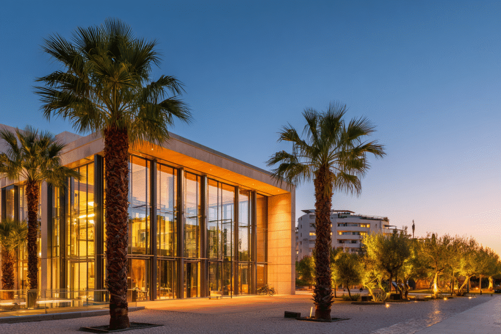 Lieu culturel à Montpellier avec architecture méditerranéenne moderne