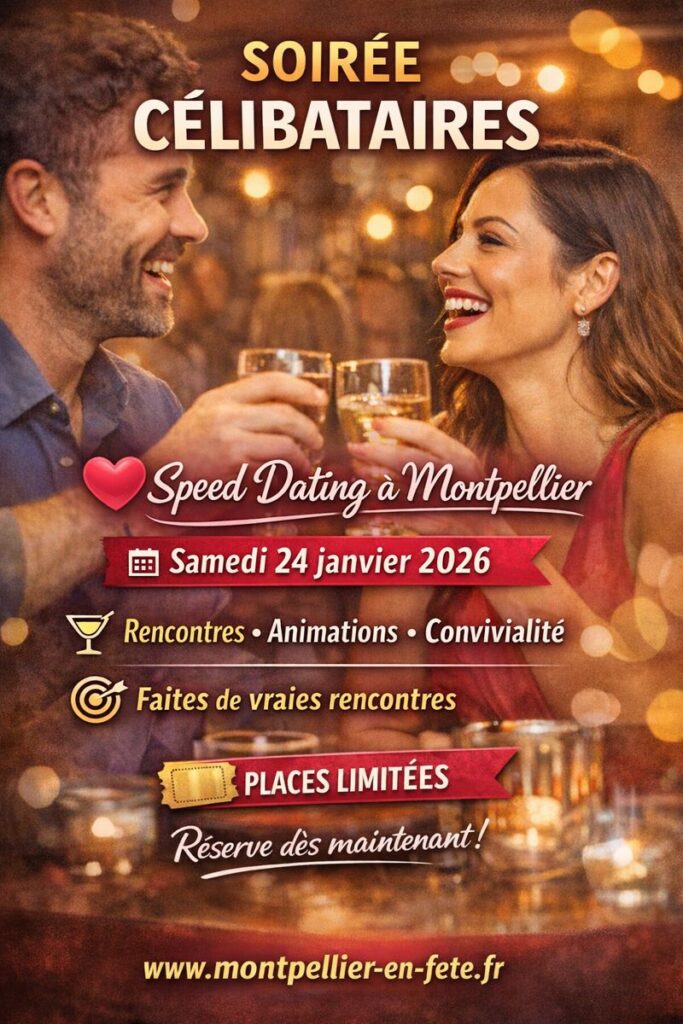 Affiche soirée célibataires 24 janvier 2026