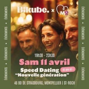 Flyer soirée speed dating Bikube 11 avril 2026