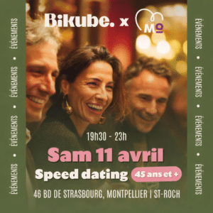 Flyer soirée speed dating 11 avril au Bikube