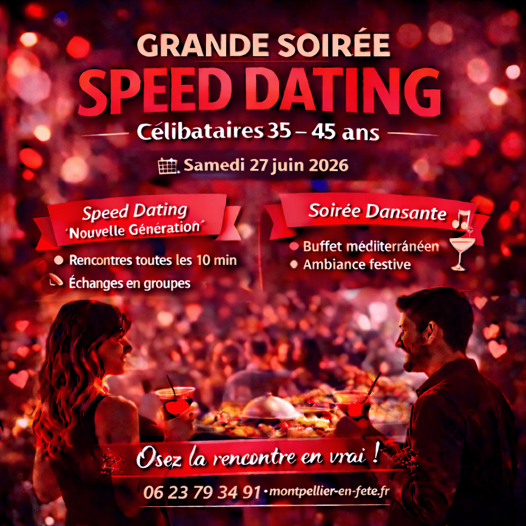 Flyer soirée speed dating 27 juin 2026 au PURA VIDA